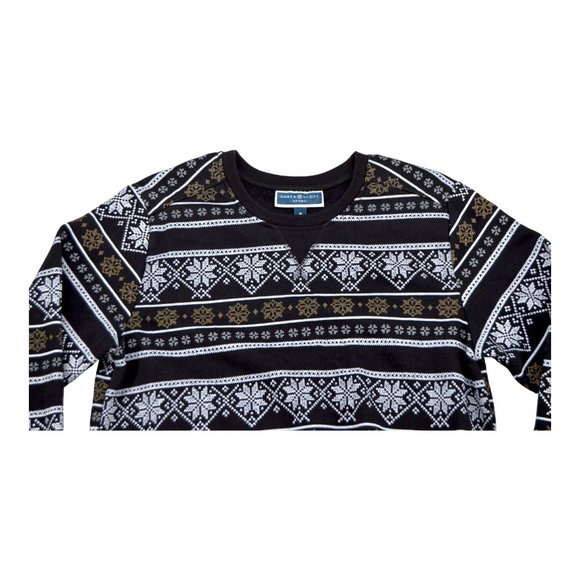 Karen Scott Sweater Size M Black‎ Fair Isle Crew Neck - Picture 3 of 4